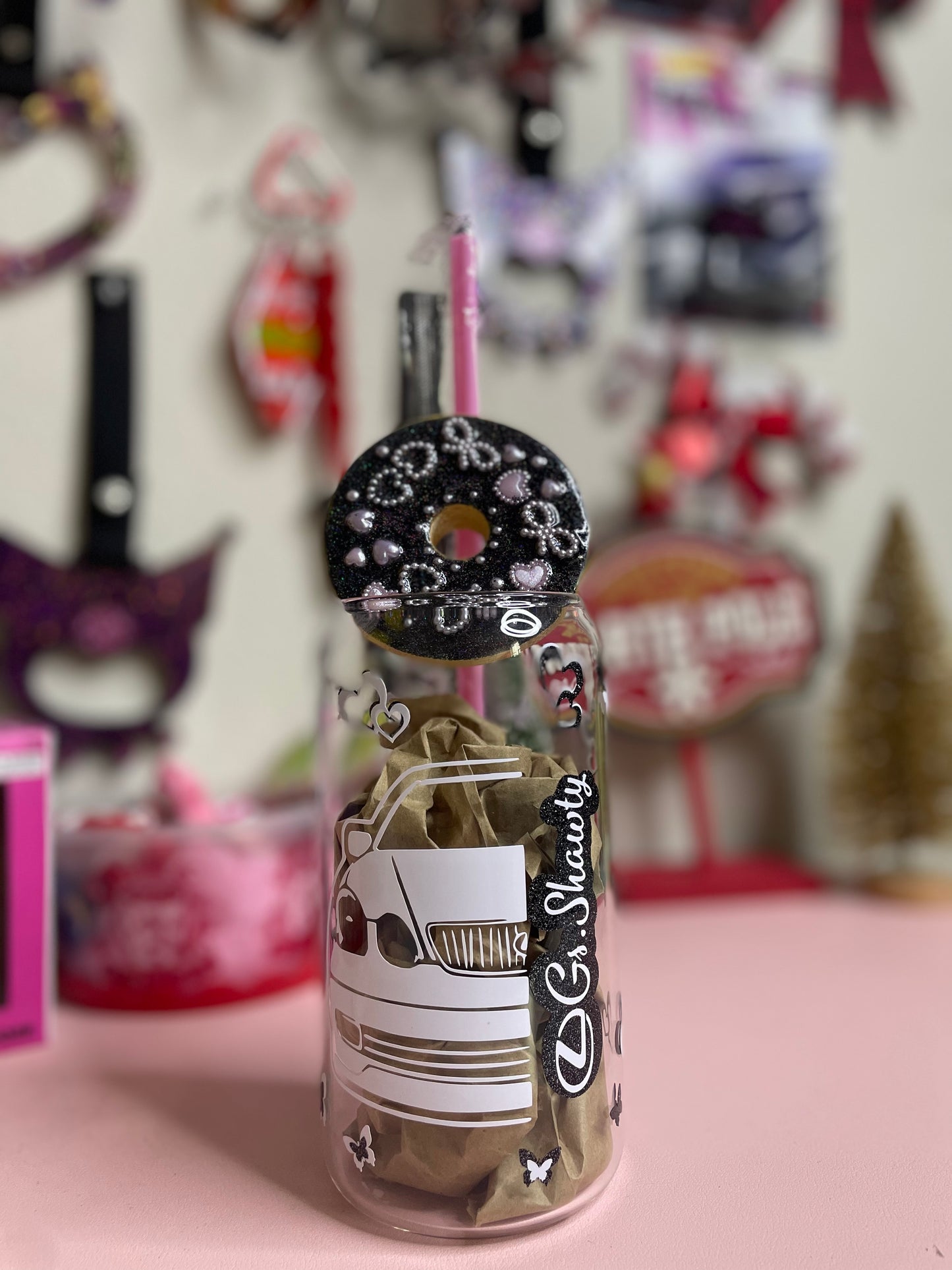 Custom Lady Driven Glass Cup