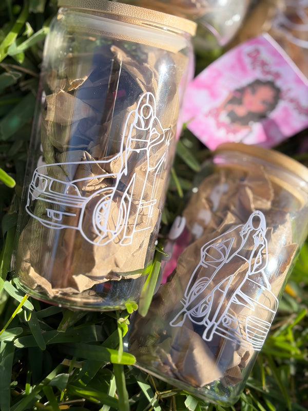 Custom Lady Driven Glass Cup